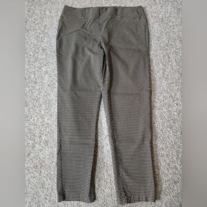 Rafaella Comfort Black & White Patterned Stretch Pull On Pants Size 16